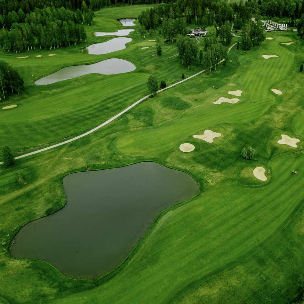 Sand and Water Hazards on Golf Course